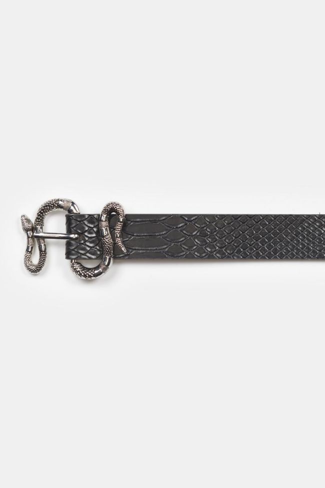 Black python print Haouz belt