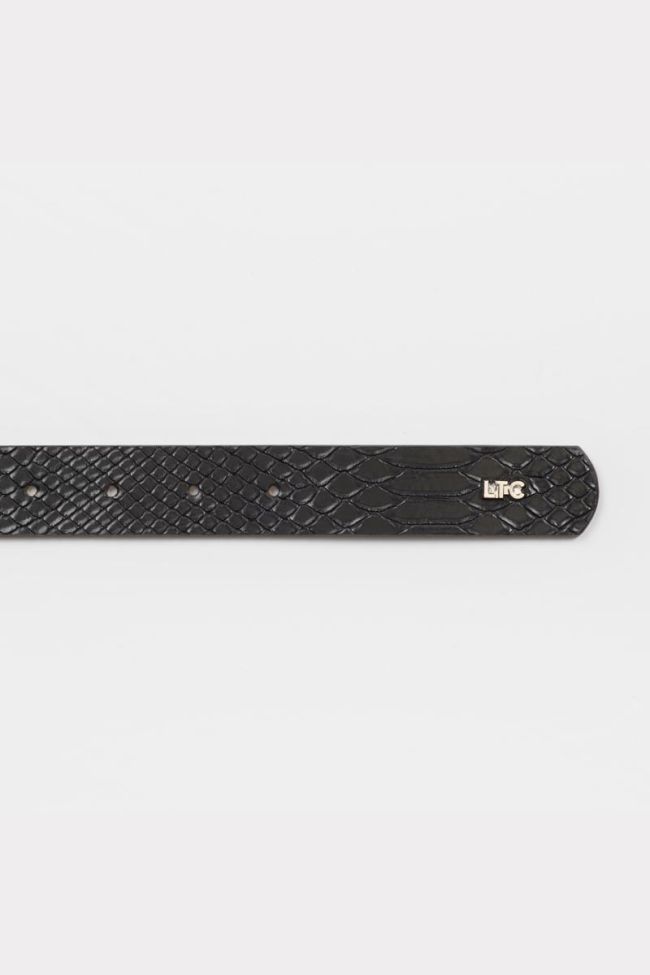 Black python print Haouz belt