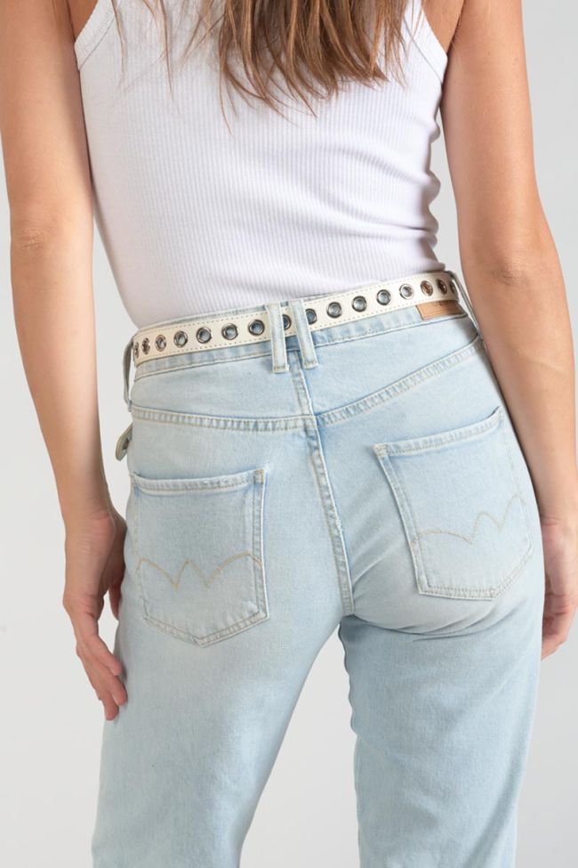 White leather Taouna belt