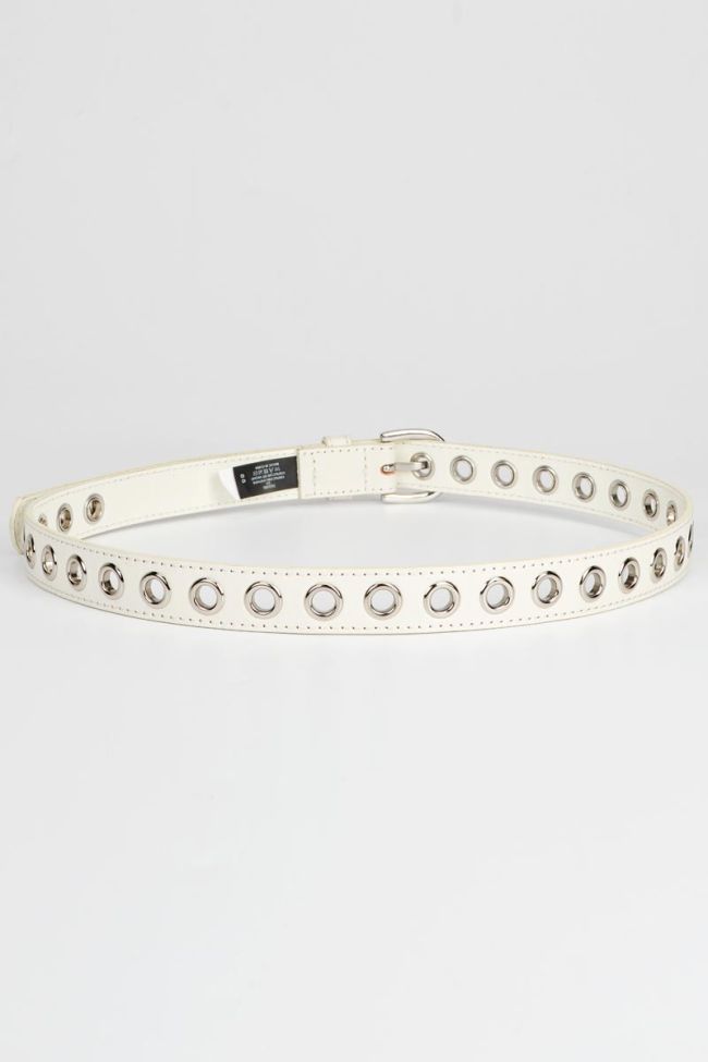 White leather Taouna belt