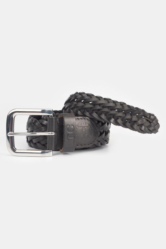 Black woven leather Brazol belt