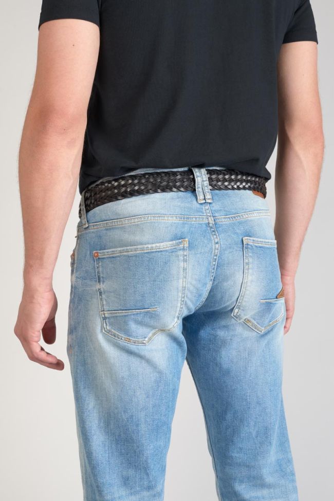 Black woven leather Brazol belt