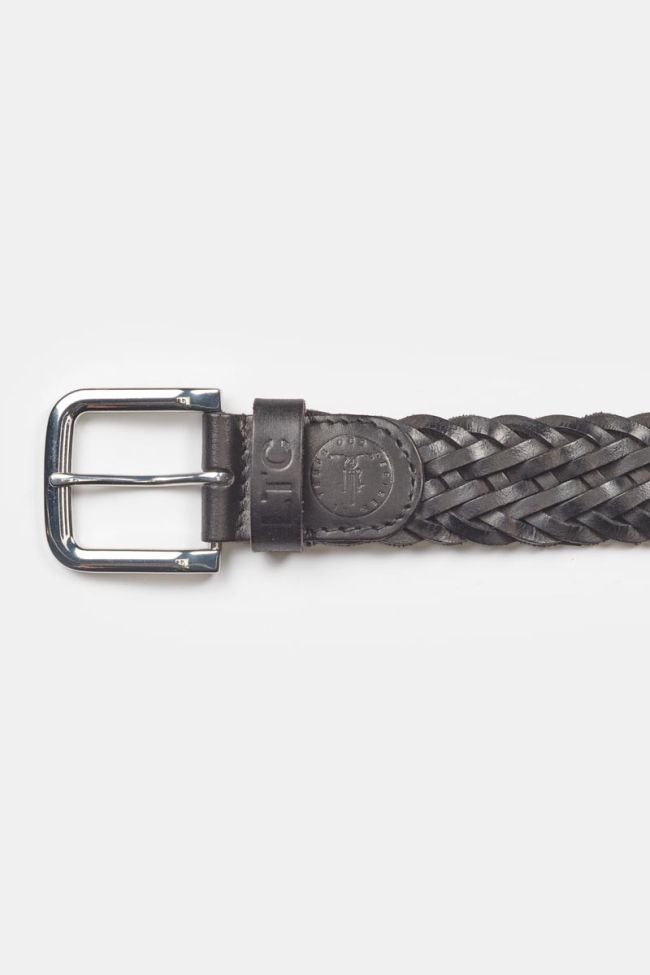 Black woven leather Brazol belt