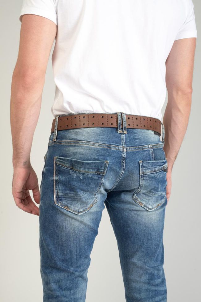 Brown leather Geles belt