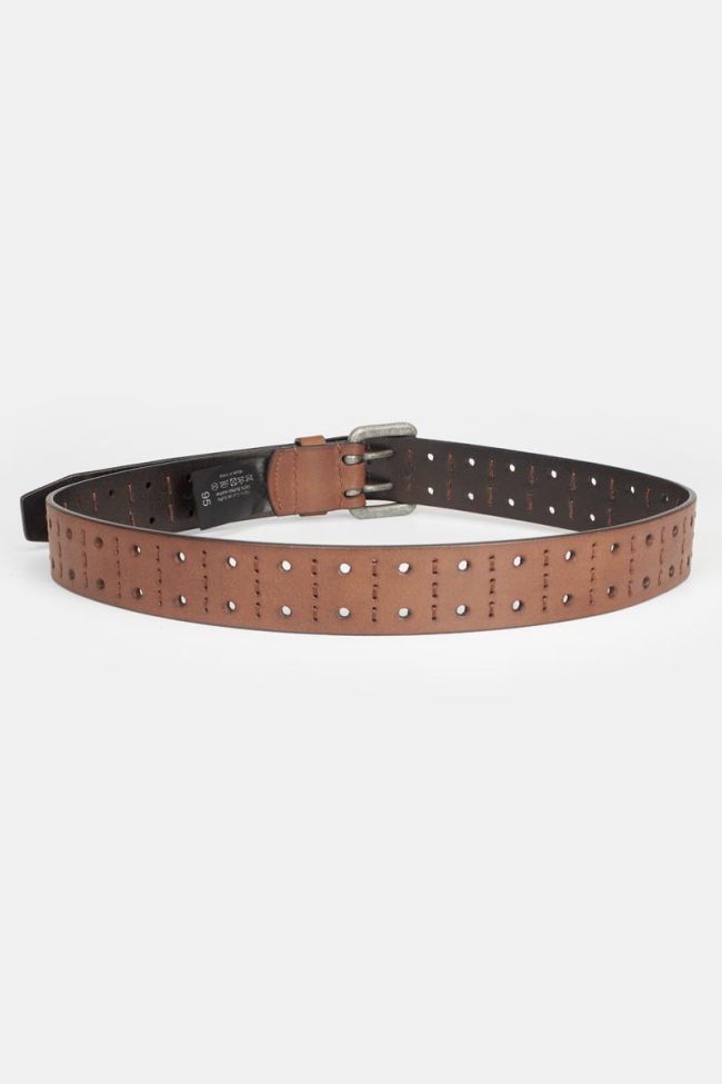 Brown leather Geles belt