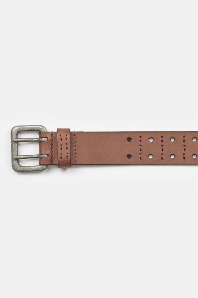 Brown leather Geles belt