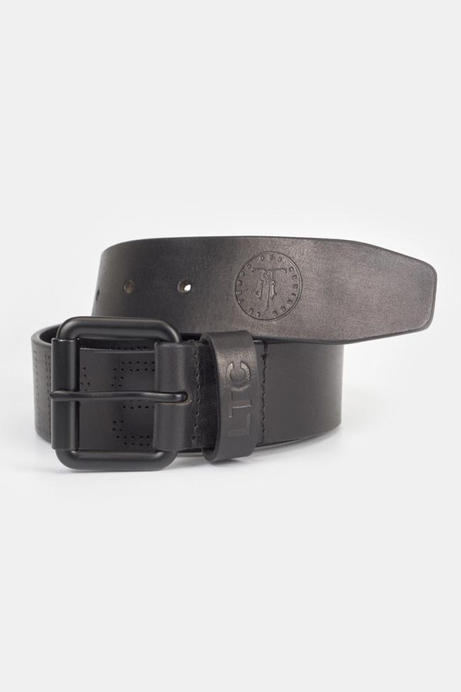 Black leather Komel belt