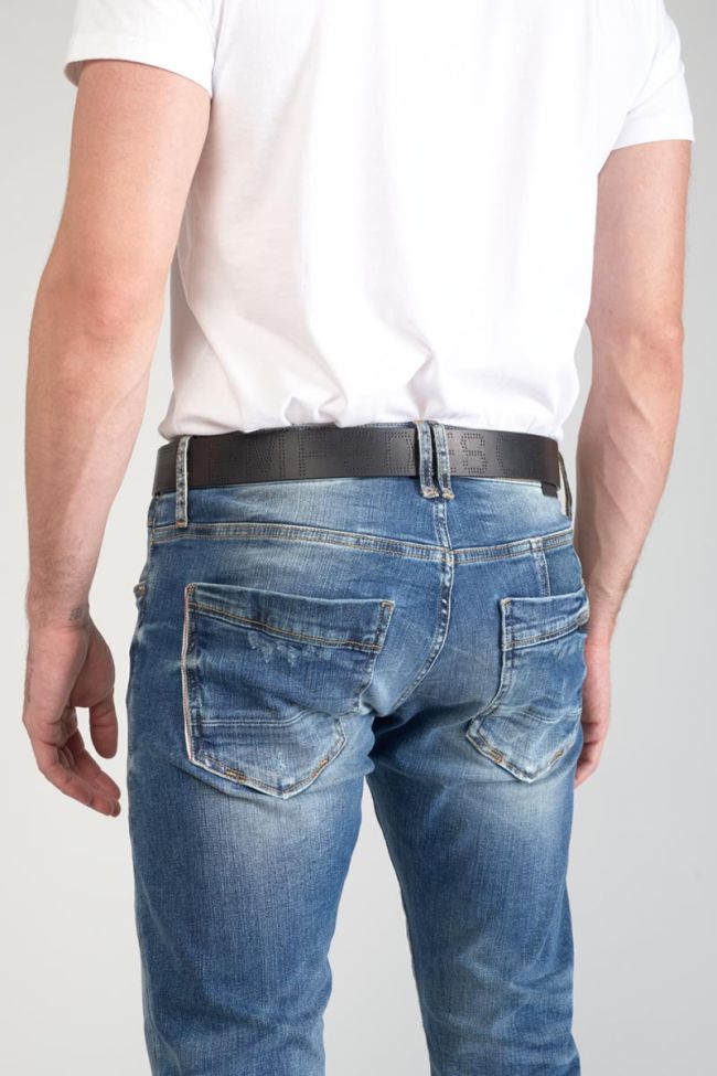 Black leather Komel belt