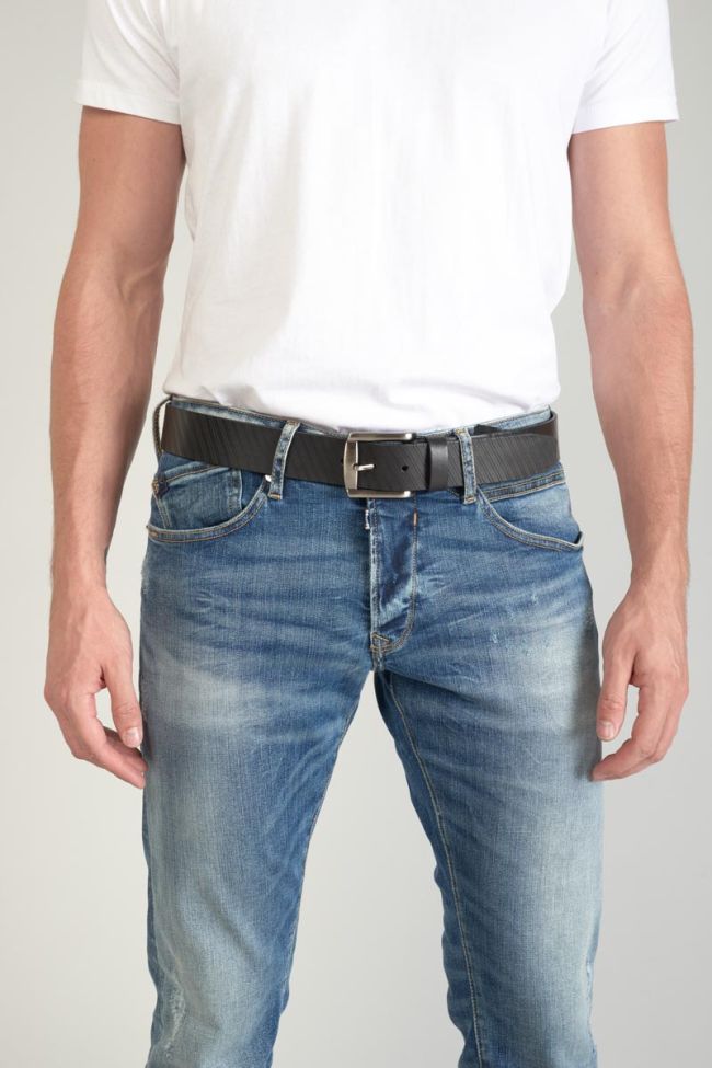 Black leather Libar belt