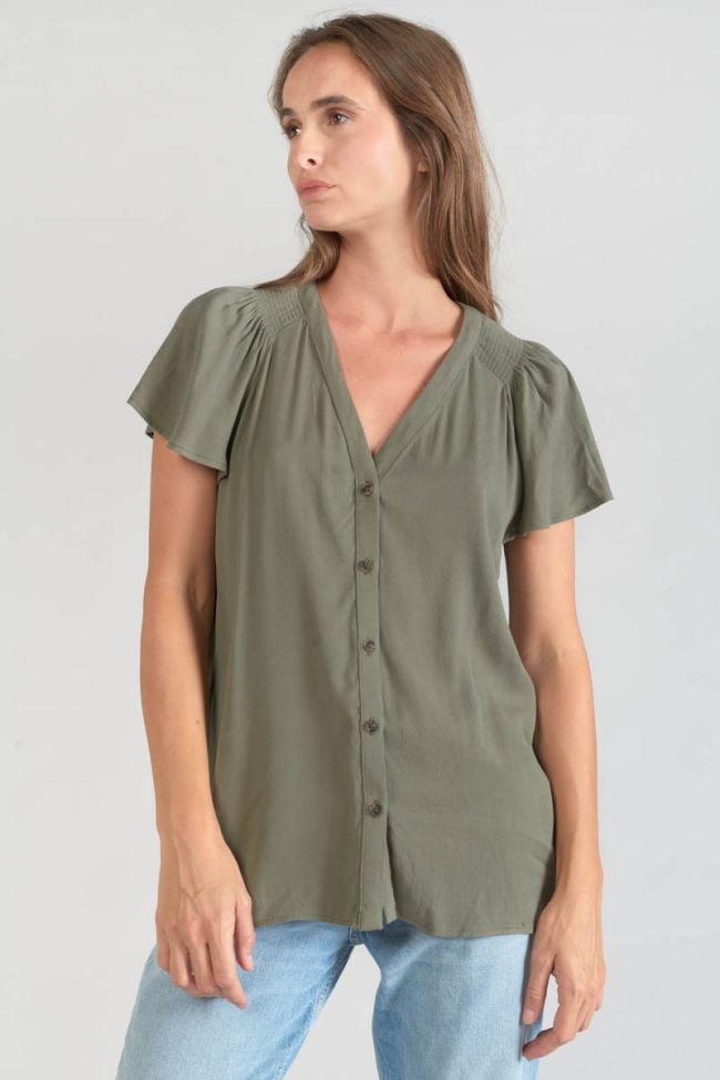 Khaki tencel Aube top