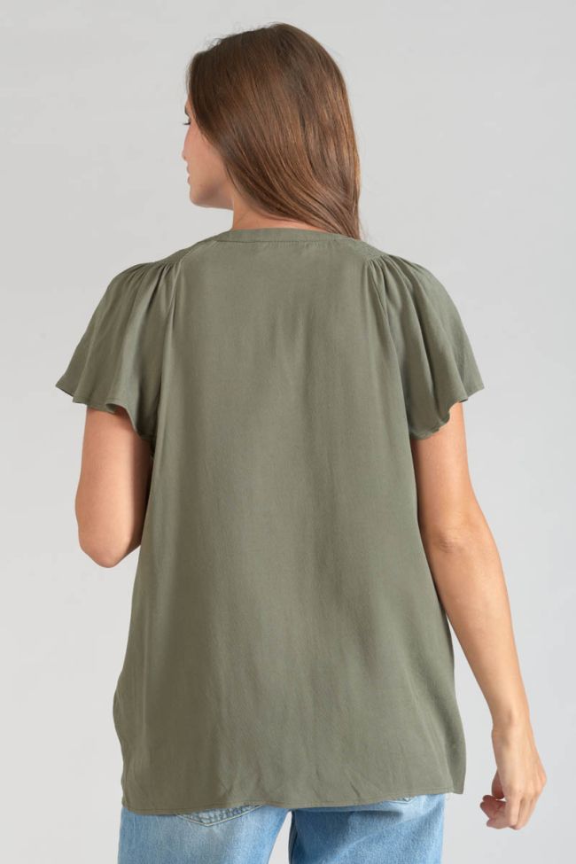 Khaki tencel Aube top