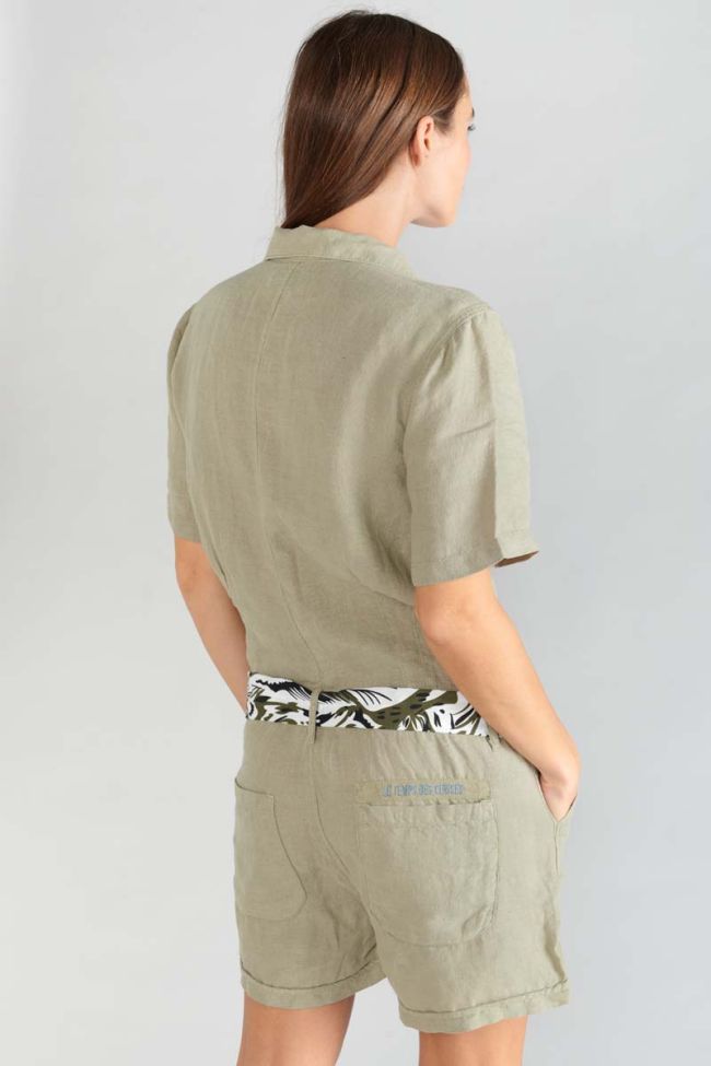 Barasse jumpsuit in light khaki linen