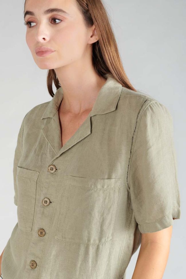 Barasse jumpsuit in light khaki linen