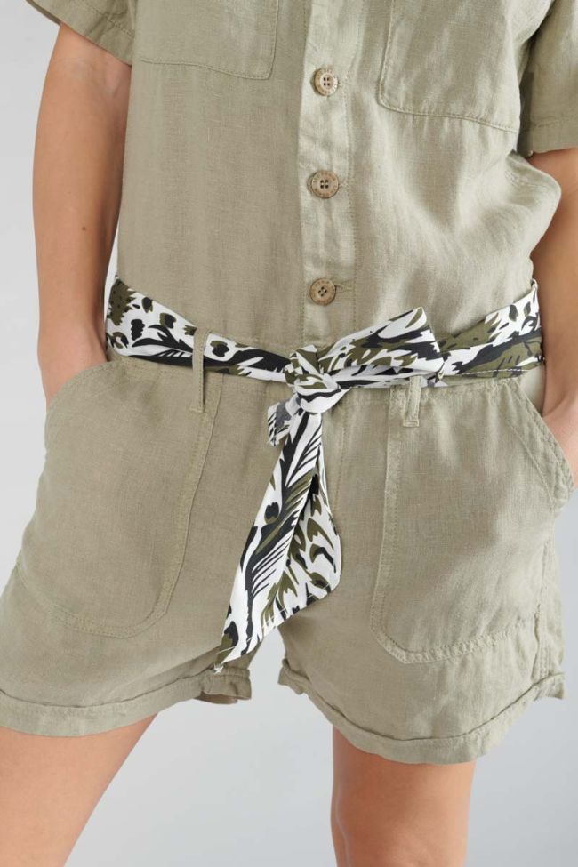Barasse jumpsuit in light khaki linen