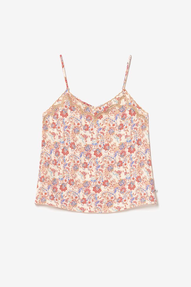 Paisley print Bibb camisole