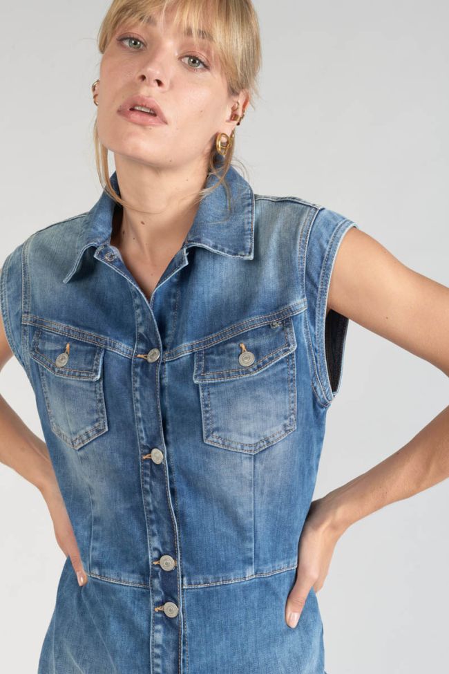 Blue denim Diderot dress