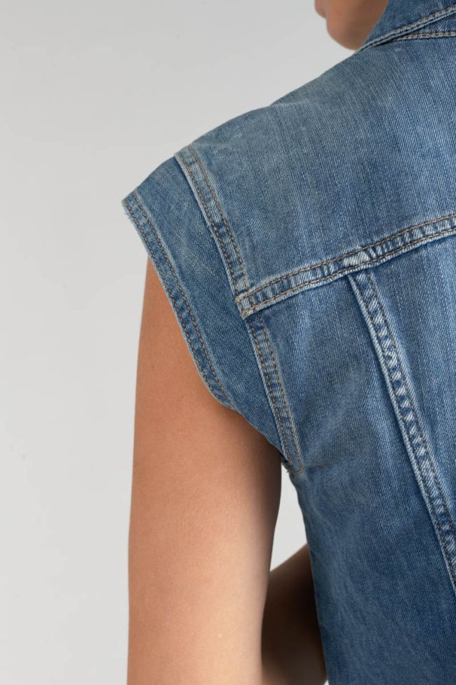 Blue denim Galinat sleeveless jacket
