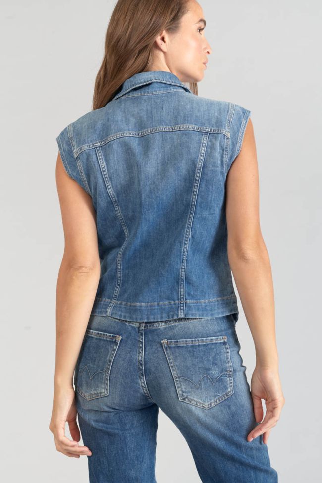 Blue denim Galinat sleeveless jacket