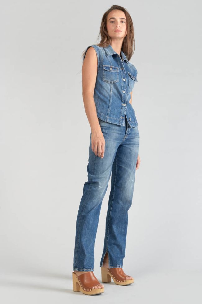 Blue denim Galinat sleeveless jacket