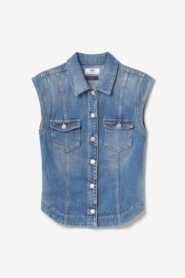 Blue denim Galinat sleeveless jacket