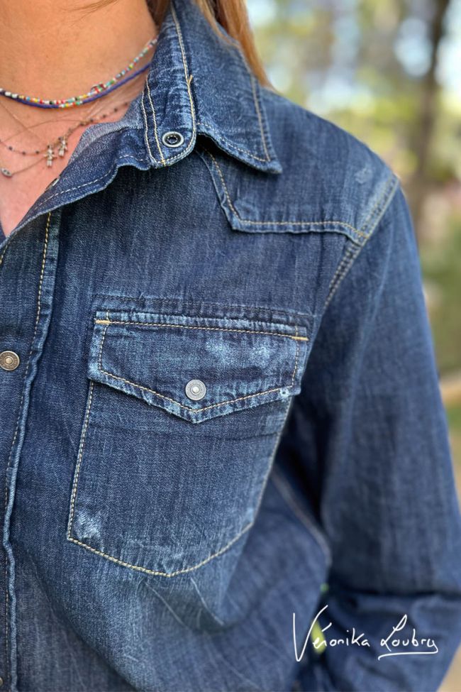Loose shirt in blue jeans Gérard by Véronika Loubry
