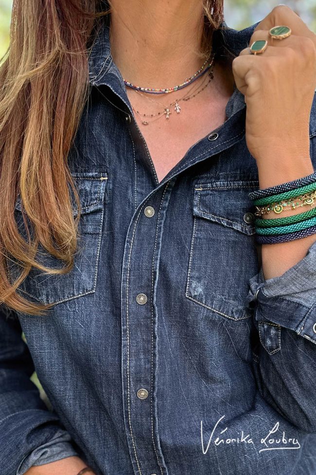 Loose shirt in blue jeans Gérard by Véronika Loubry