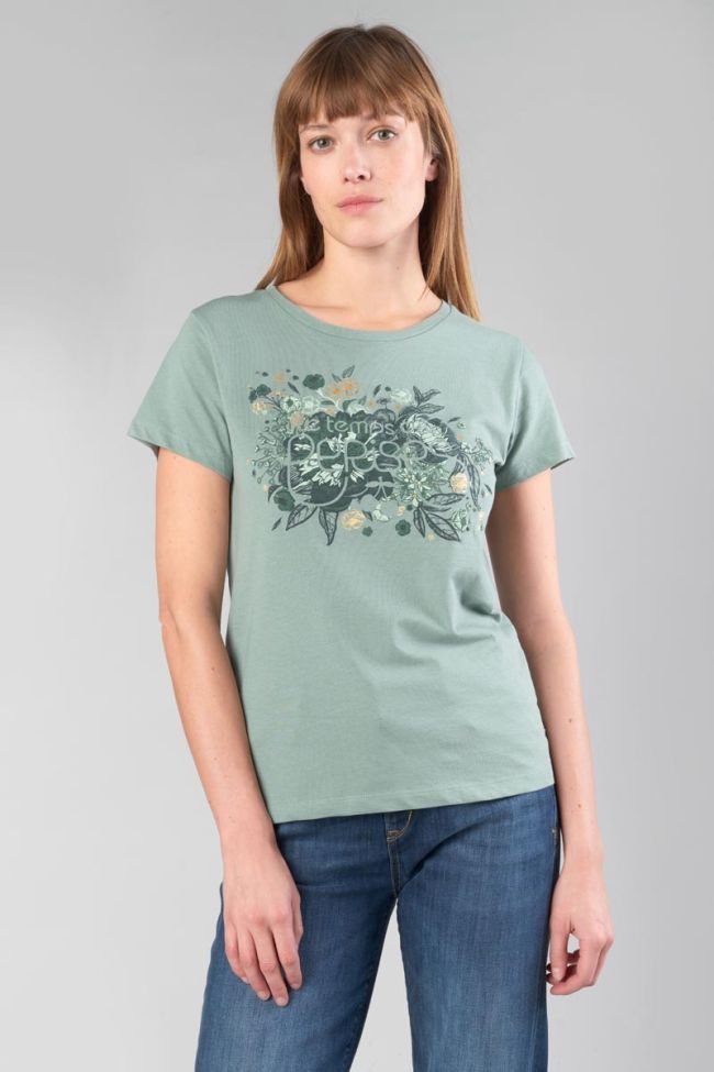 Printed sage green Gracy t-shirt