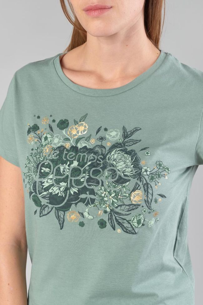 Printed sage green Gracy t-shirt