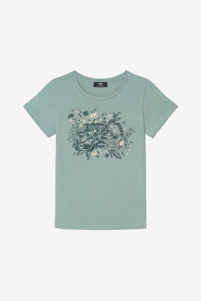 Printed sage green Gracy t-shirt
