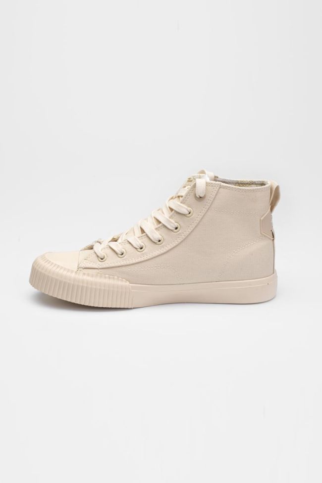 Beige Harlo high-top trainers