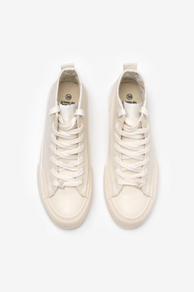 Beige Harlo high-top trainers