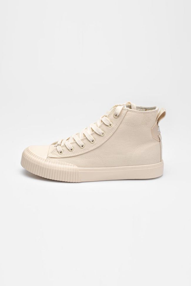 Beige Harlo high-top trainers