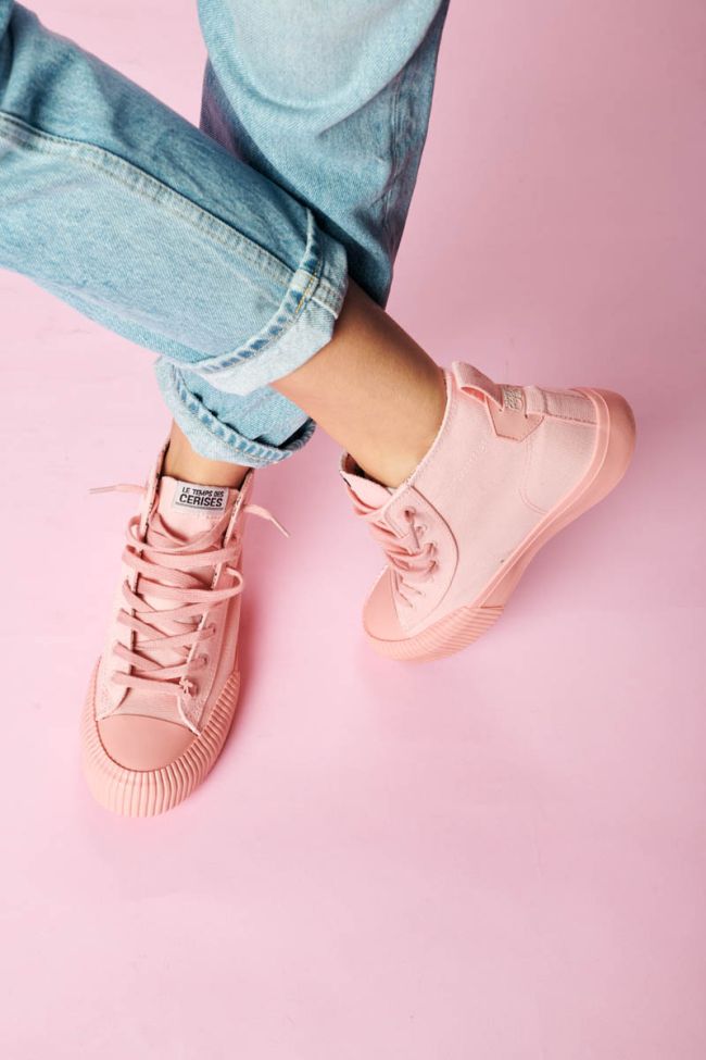 Pink Harlo high-top trainers