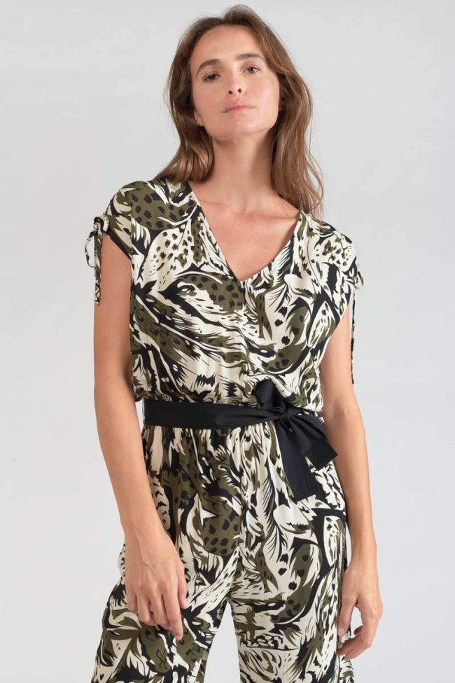 Jungle print Heloise jumpsuit