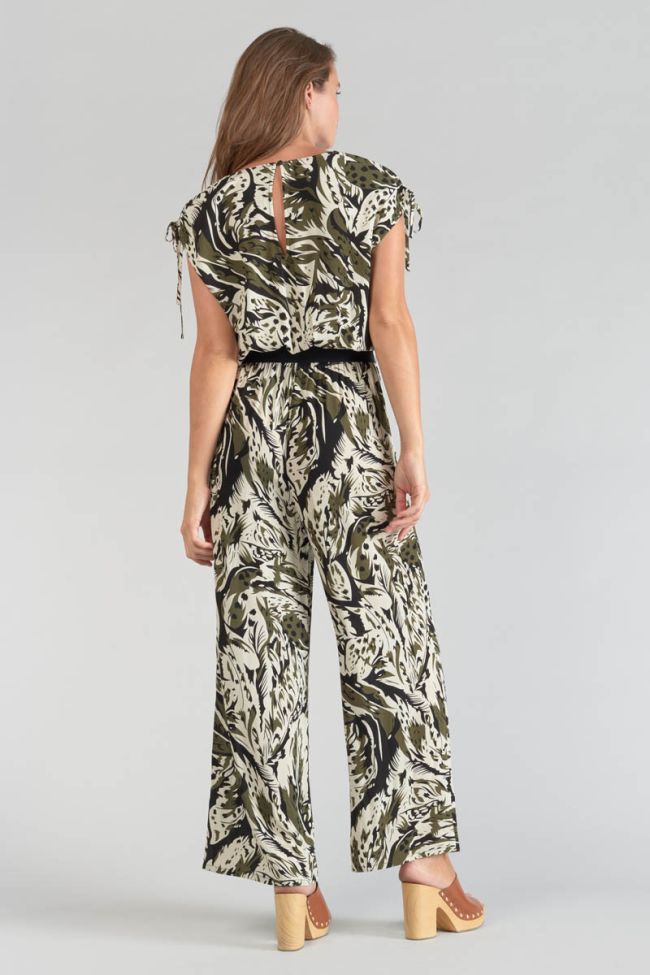 Jungle print Heloise jumpsuit