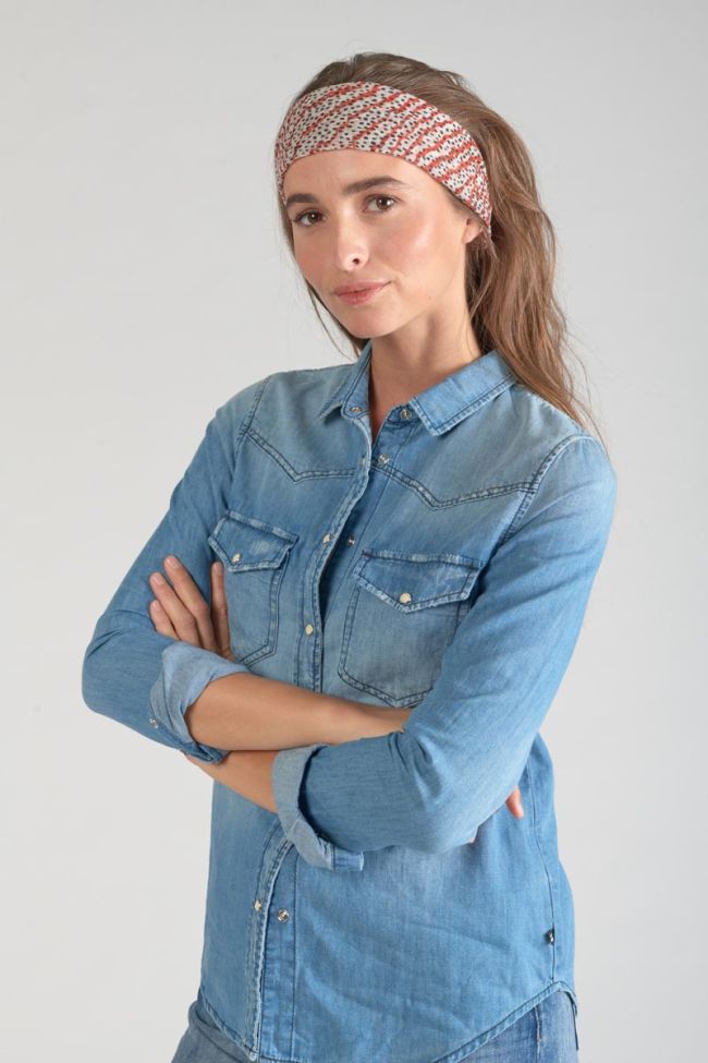 Orange and black print Jadida scarf