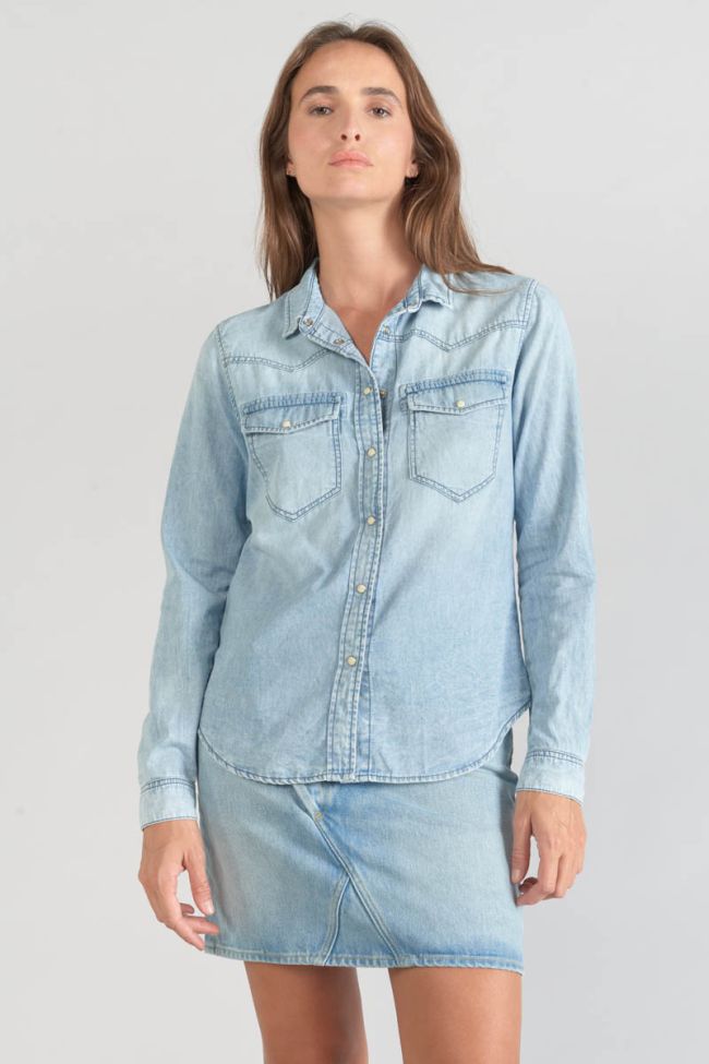 Very light blue denim Juanita shirt