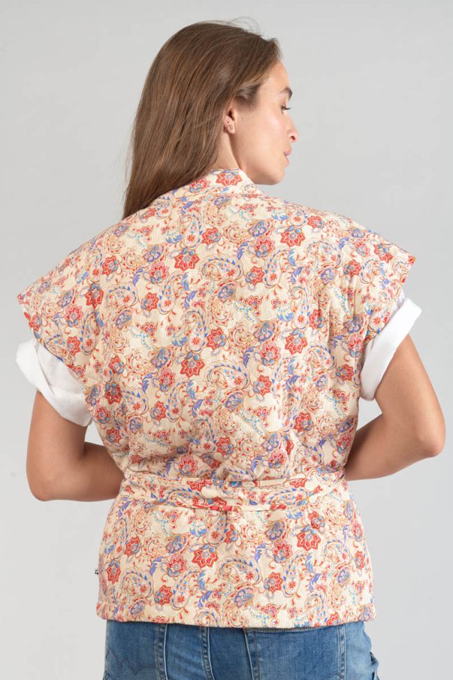 Paisley print Kerman sleeveless jacket