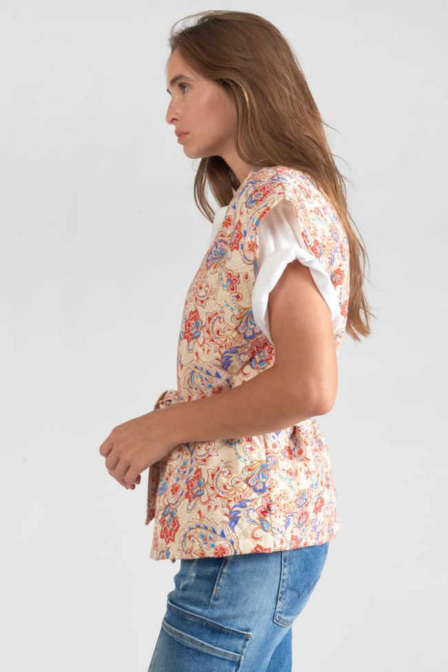 Paisley print Kerman sleeveless jacket