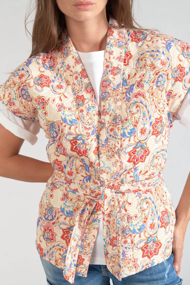 Paisley print Kerman sleeveless jacket