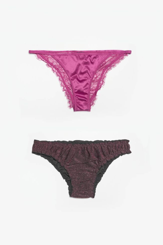 Pack of 2 pairs of fuchsia Liebe briefs