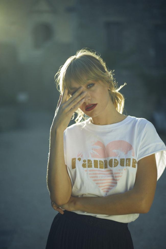 Printed white Miya t-shirt