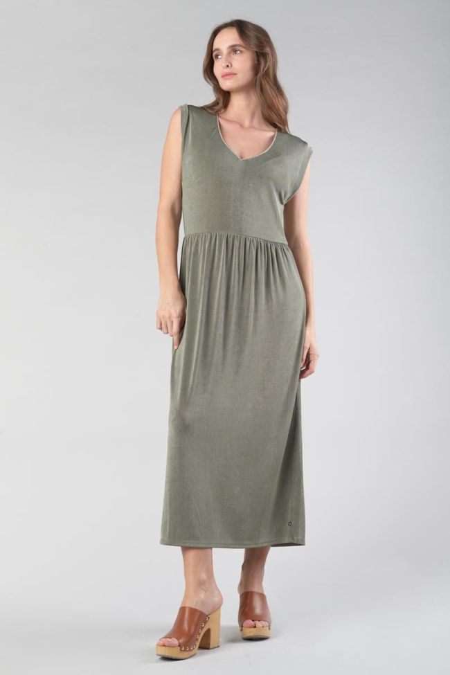 Khaki Nata maxi dress