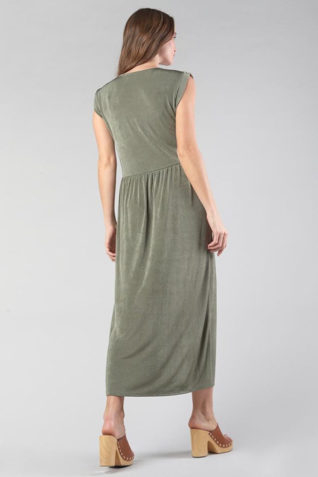 Khaki Nata maxi dress
