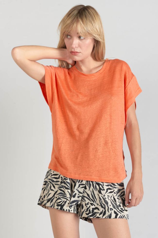 Coral orange Overs top