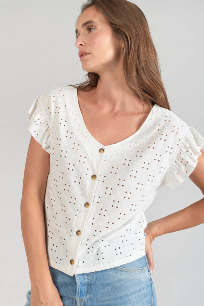 White openwork Pedrina top