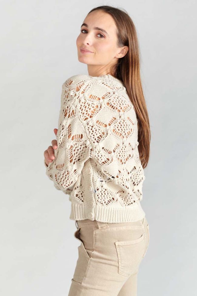 Sand openwork Poots jumper