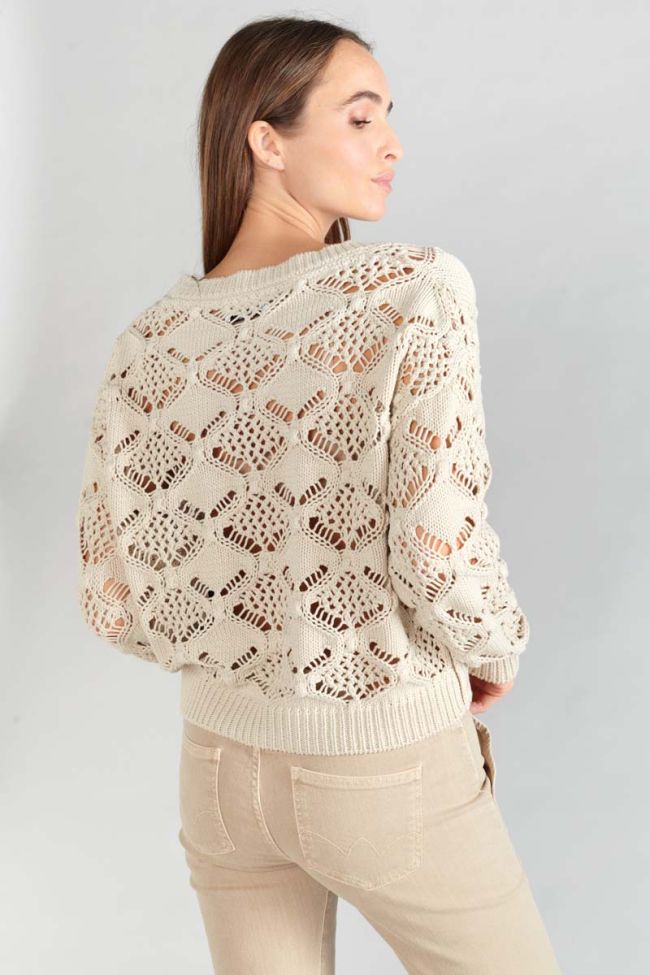 Sand openwork Poots jumper