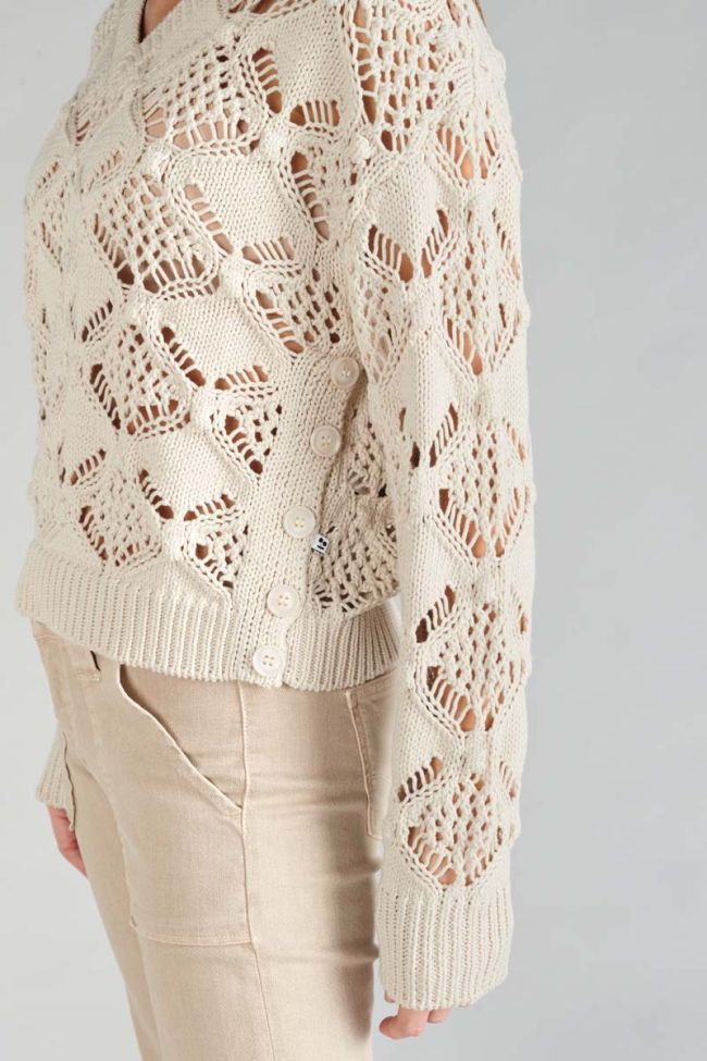 Sand openwork Poots jumper