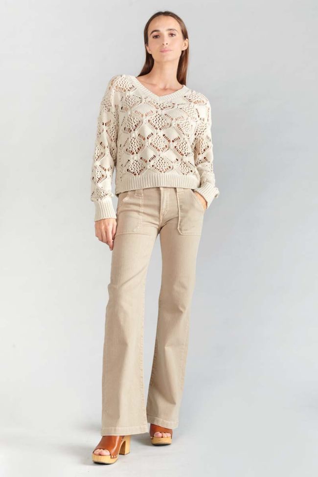 Sand openwork Poots jumper